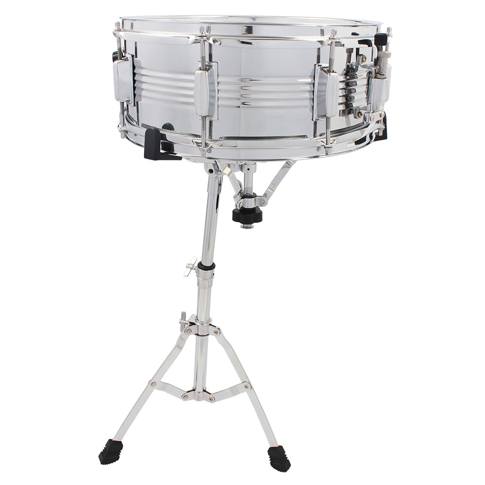 Chrome Plated Dumb Snare Drum Stand Tripod Silver