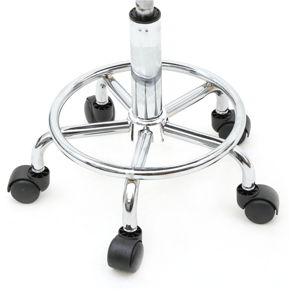 Round Shape Adjustable Salon Stool with Back Black