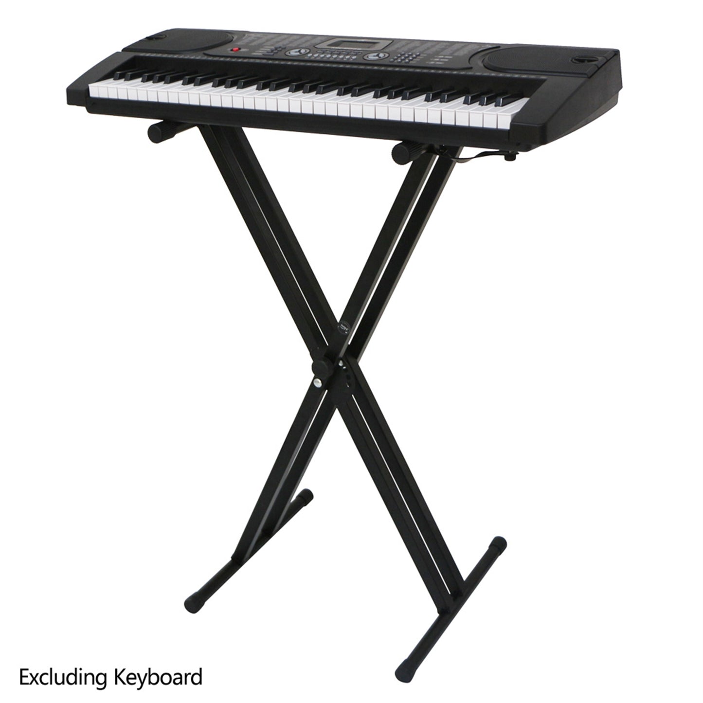 Glarry Dual-tube X-Shape Keyboard Stand Black