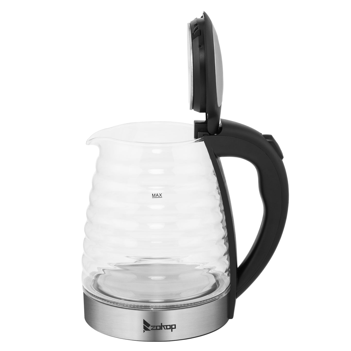 HD-1858L 1.8L  220V 2000W Electric Kettle Stainless Steel High Quality Borosilicate Glass Blue Light