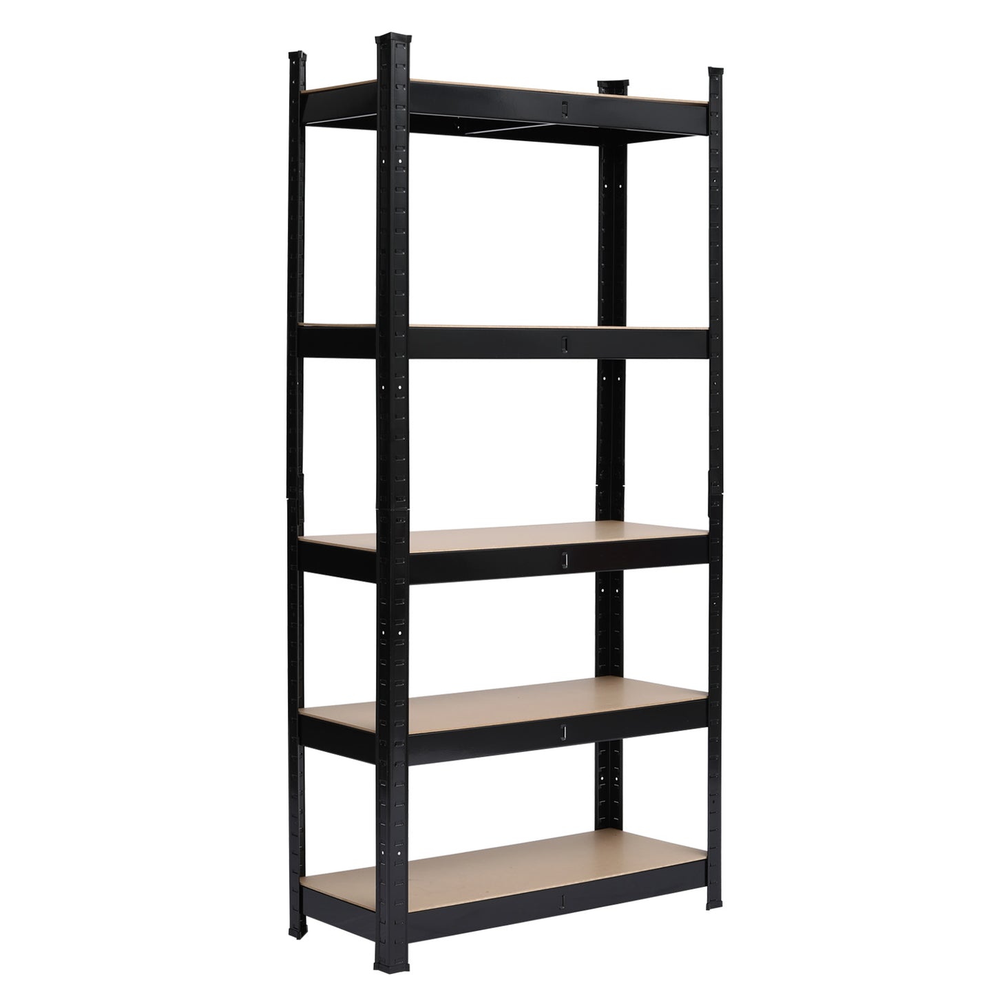 5 Tier Heavy Duty Metal Shelving Rack Unit Garage Storage Shelf Black UK