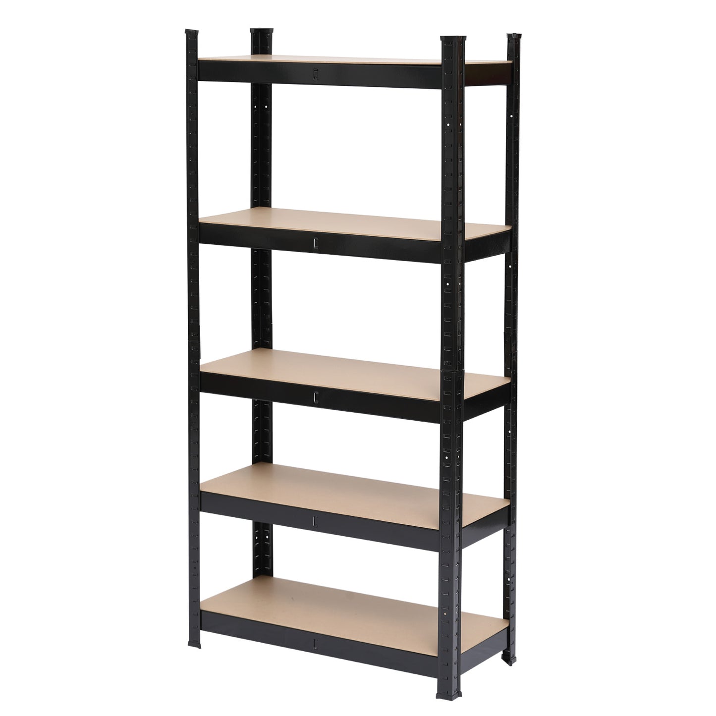 5 Tier Heavy Duty Metal Shelving Rack Unit Garage Storage Shelf Black UK