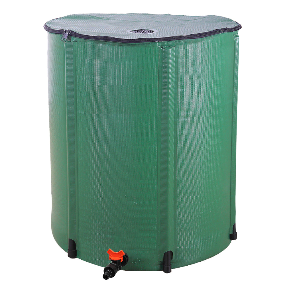 50 Gallon Folding Rain Barrel Water Collector Green