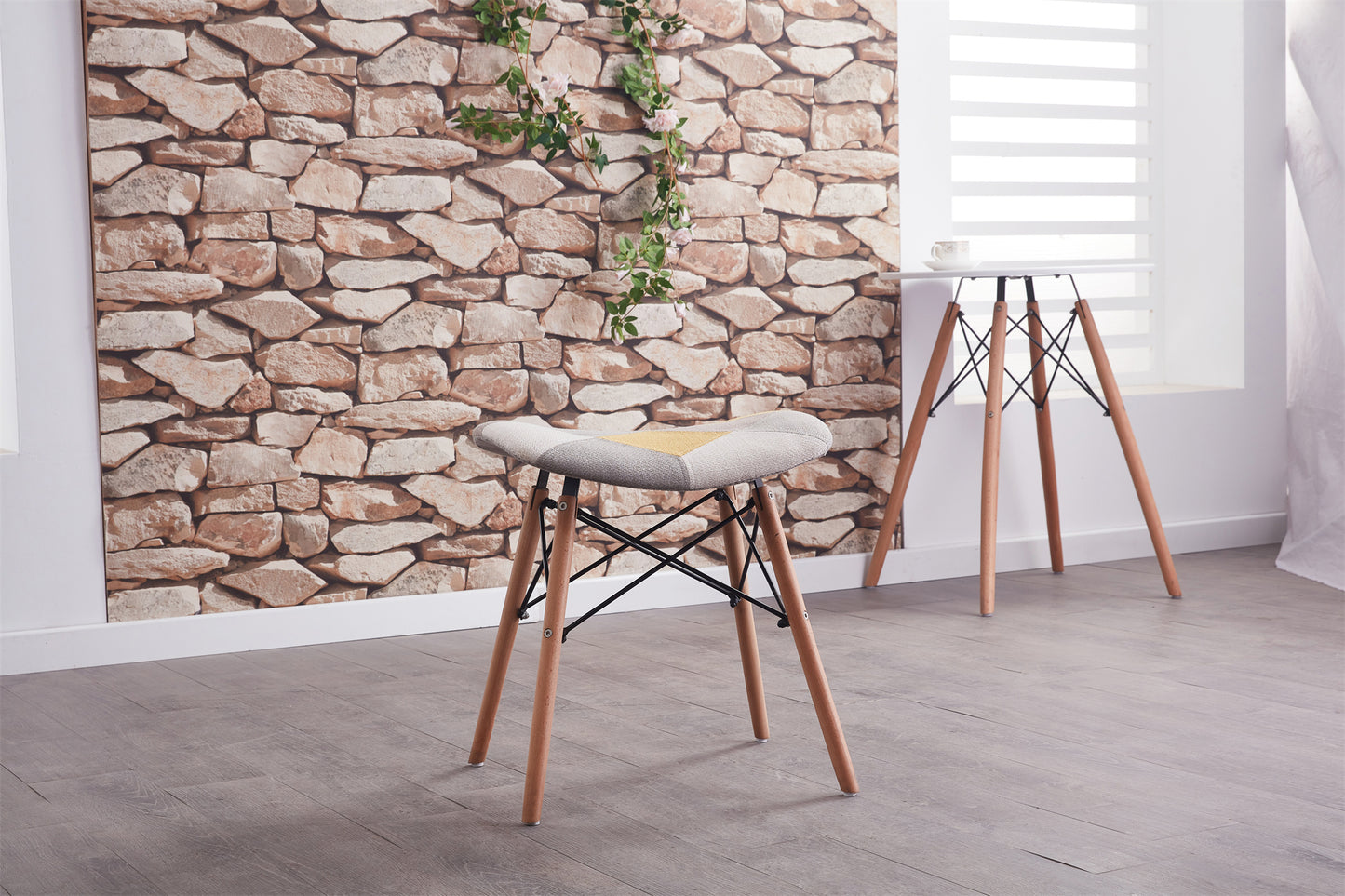 Coloured Bench Wood Surface Wood Legs Light Weight Cool Colour Hot sale modern design restaurant stool coffee chair dining for hotel home furniture