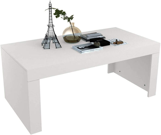 High Gloss Rectangle Coffee Table for Living Room Modern Side End Table