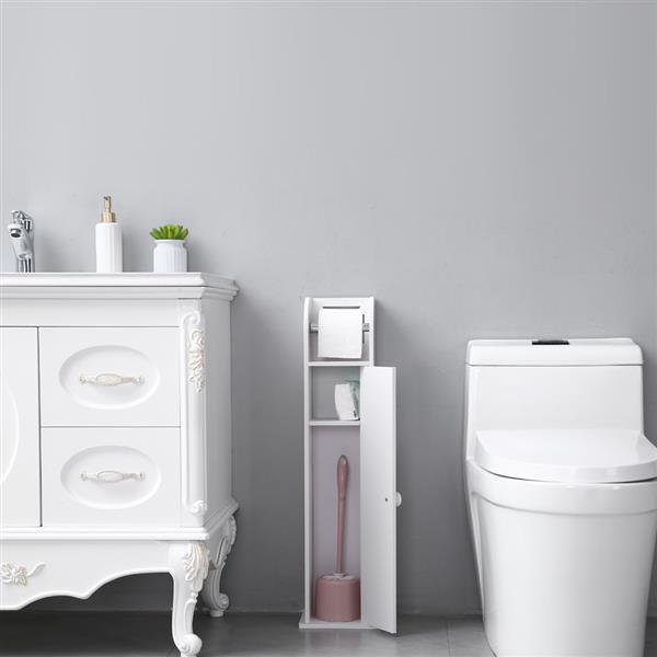 Narrow Cabinet for PVC Toilet Paper Towel with Paper Roll (19 x 19 x 77)