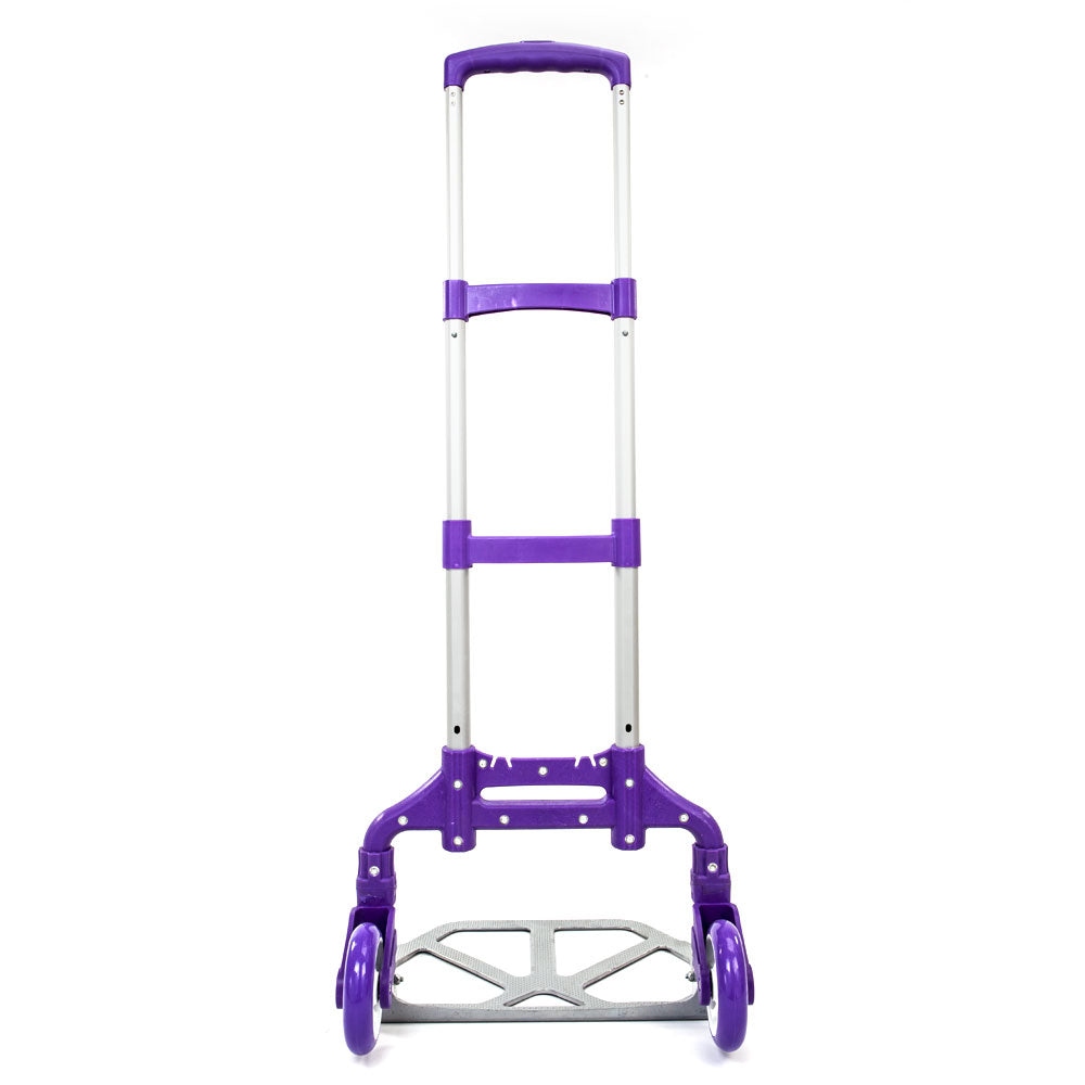 Portable Folding Collapsible Aluminium Cart Dolly Push Truck Trolley - Purple