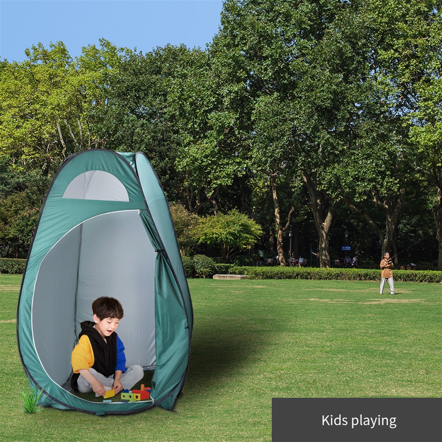 Portable Outdoor Pop-up Toilet Dressing Fitting Room Privacy Shelter Tent Army Green