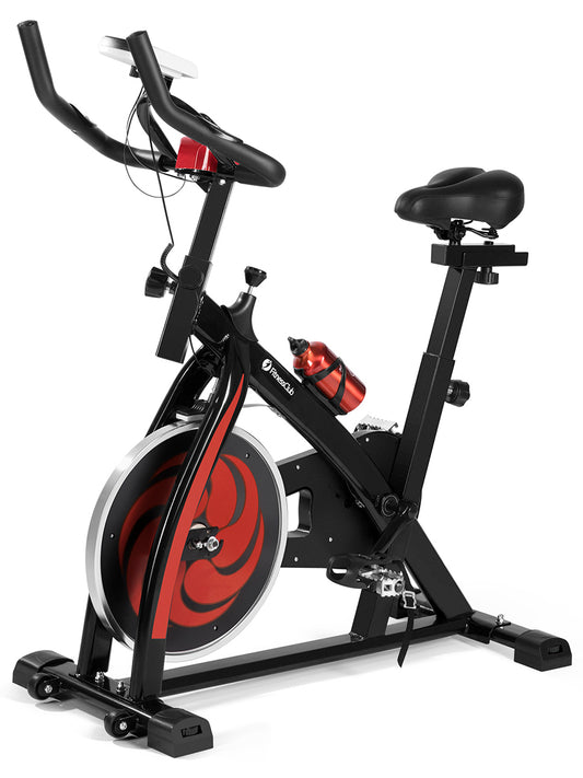 Exercise Bike Home Gym Bicycle Cycling Cardio Fitness Training - Red - LiamsBargains.co.uk