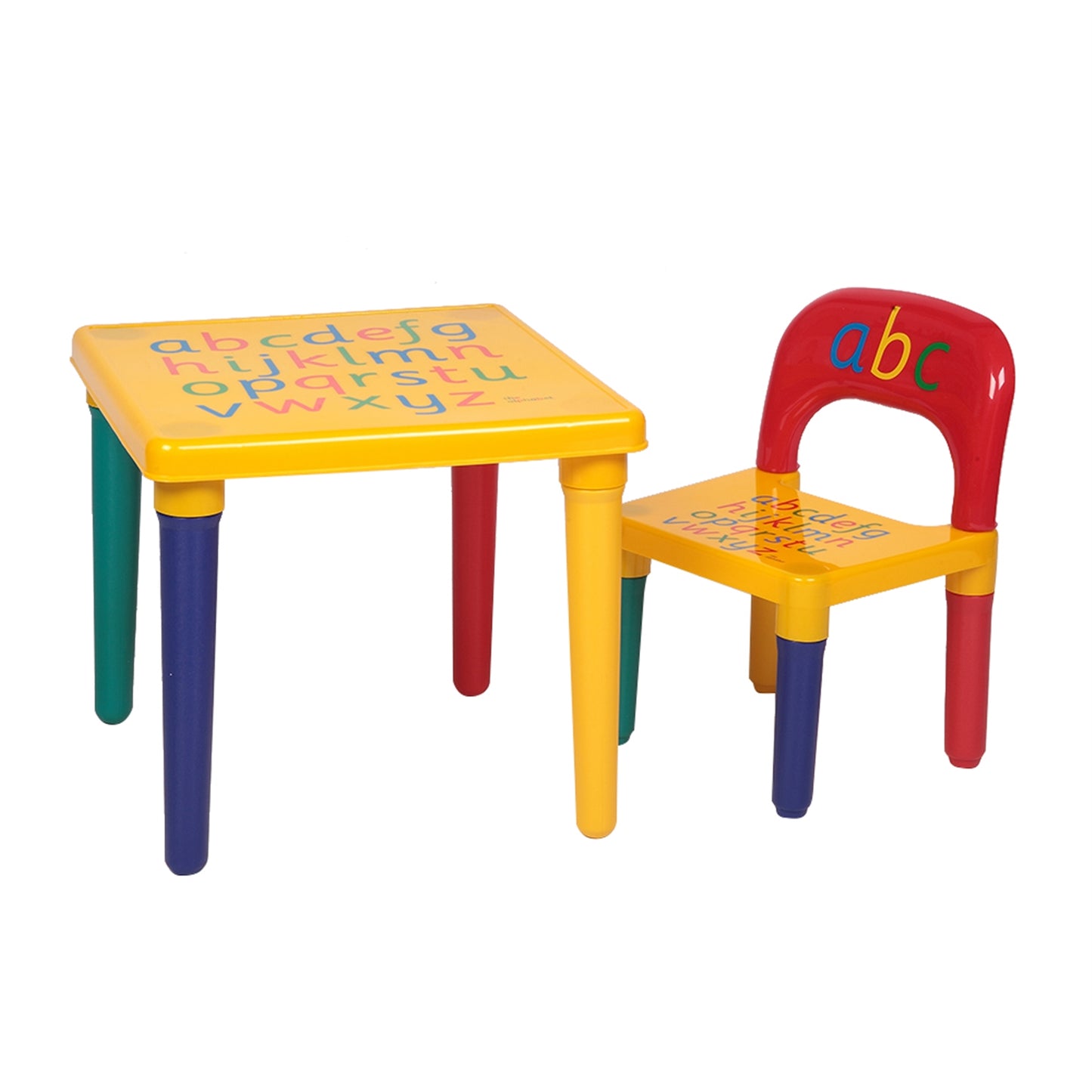 Children Letter Table Chair Set Yellow & Red