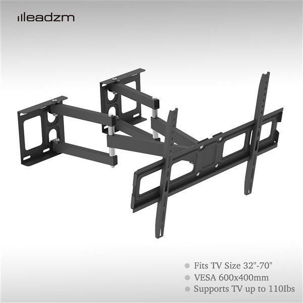 TMSS-104 32"-70" Corner Full Motion Articulating TV Wall Mount Bracket Max Weight 50Kg VESA 600*400