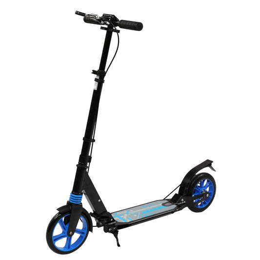 Scooter For Adult and Teens,3 Height Adjustable Easy Folding Double Shock Absorber Blue - LiamsBargains.co.uk