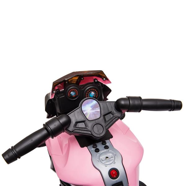 Kids Electric Motorcycle Ride-On Toy 6V Battery Powered with Music - Pink