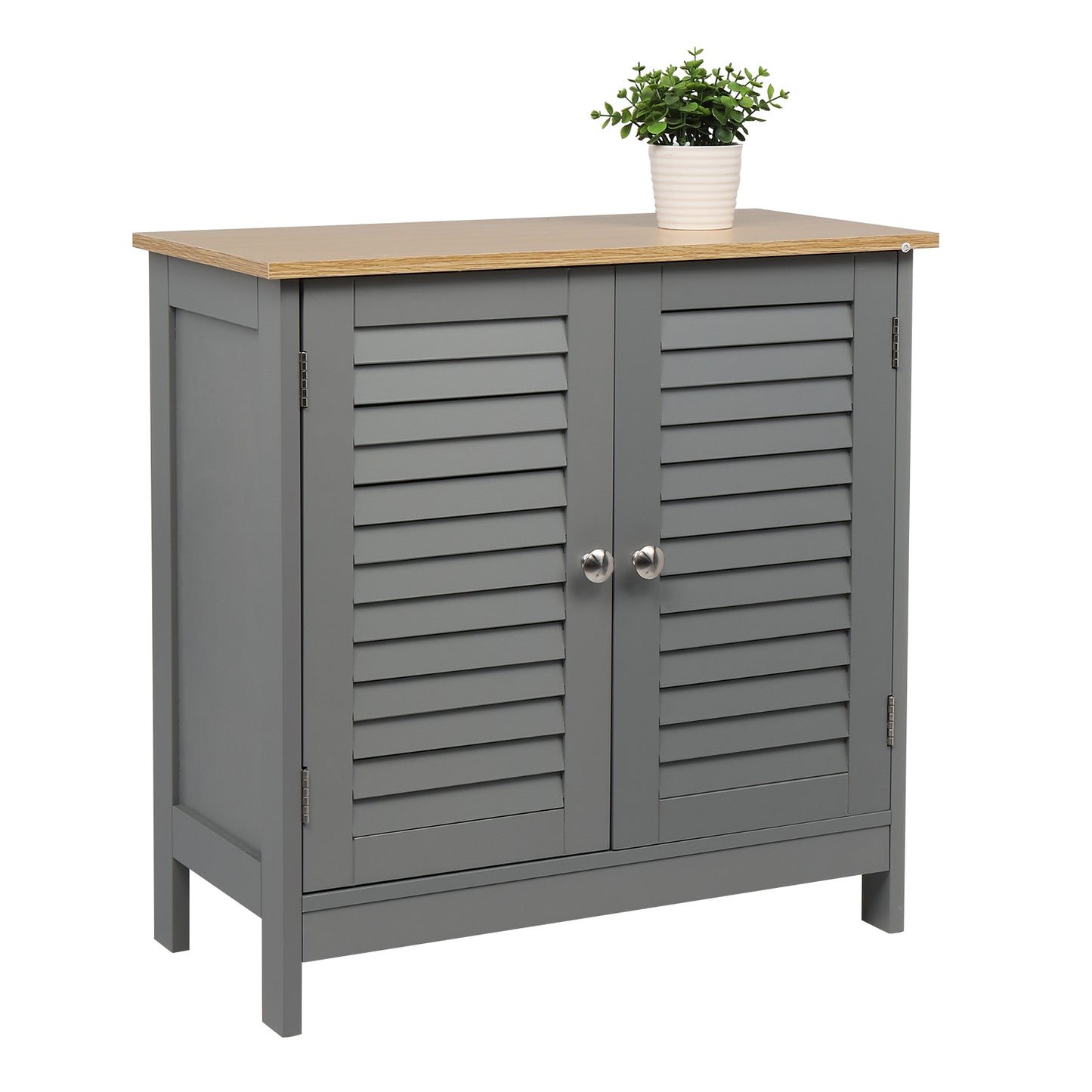 FCH 2 Hundred Page Doors MDF Spray Paint Bathroom Cabinet - Grey