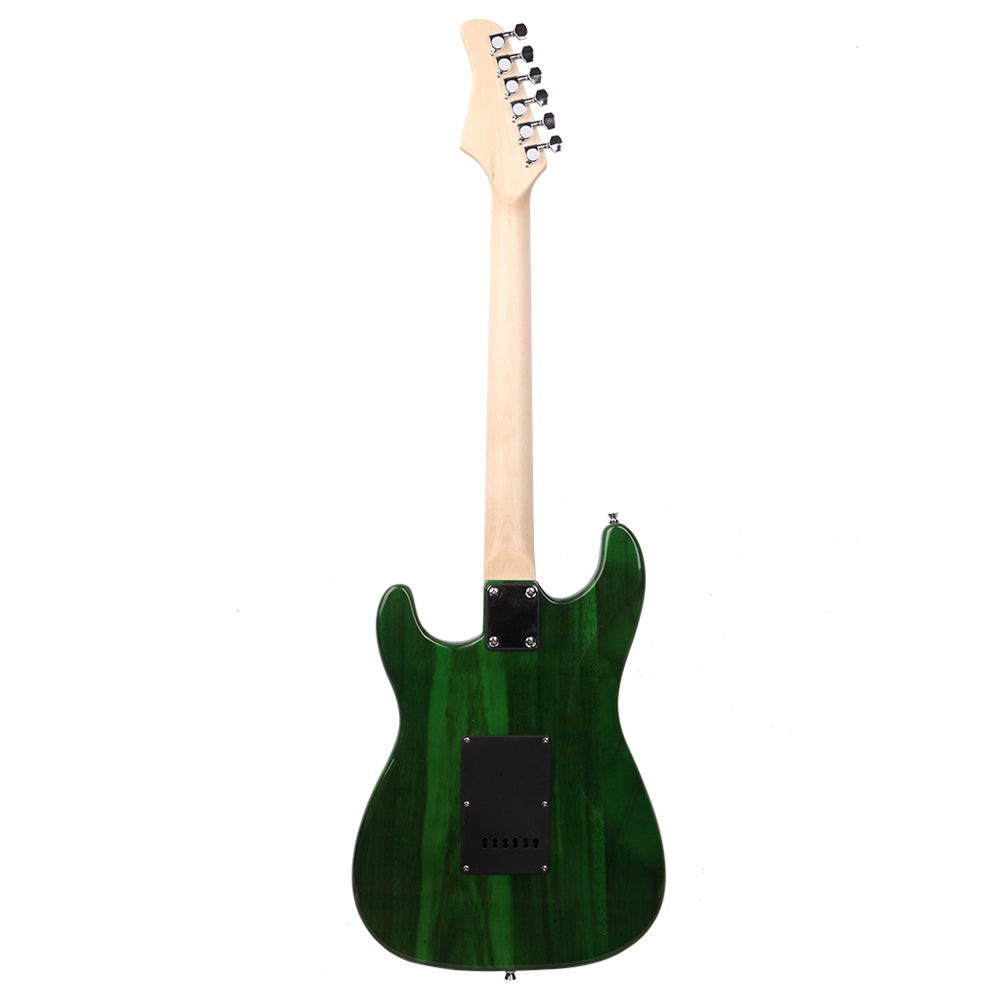 Glarry GST Stylish Electric Guitar Kit with Black Pickguard Green