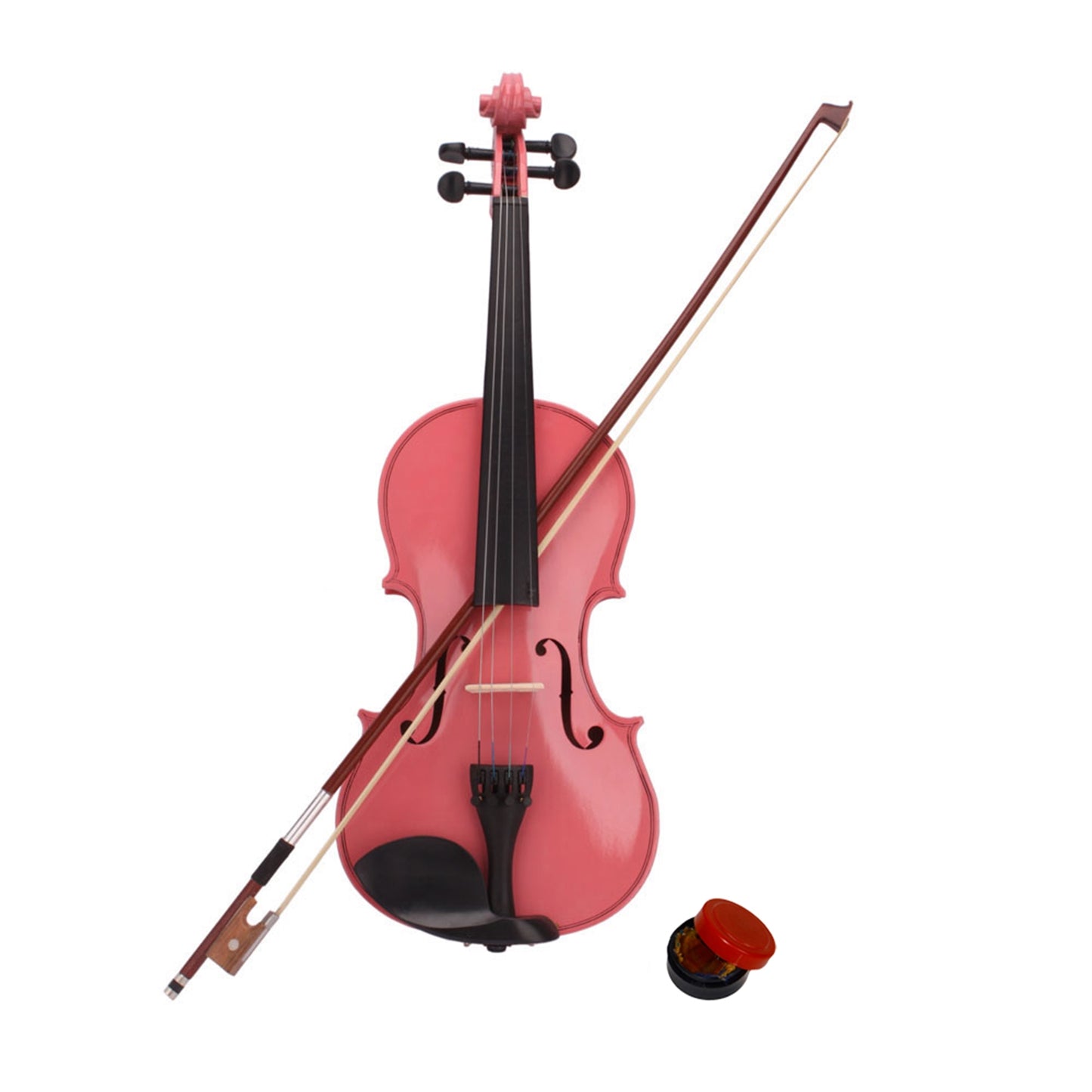 4/4 Acoustic Violin Case Bow Rosin Pink