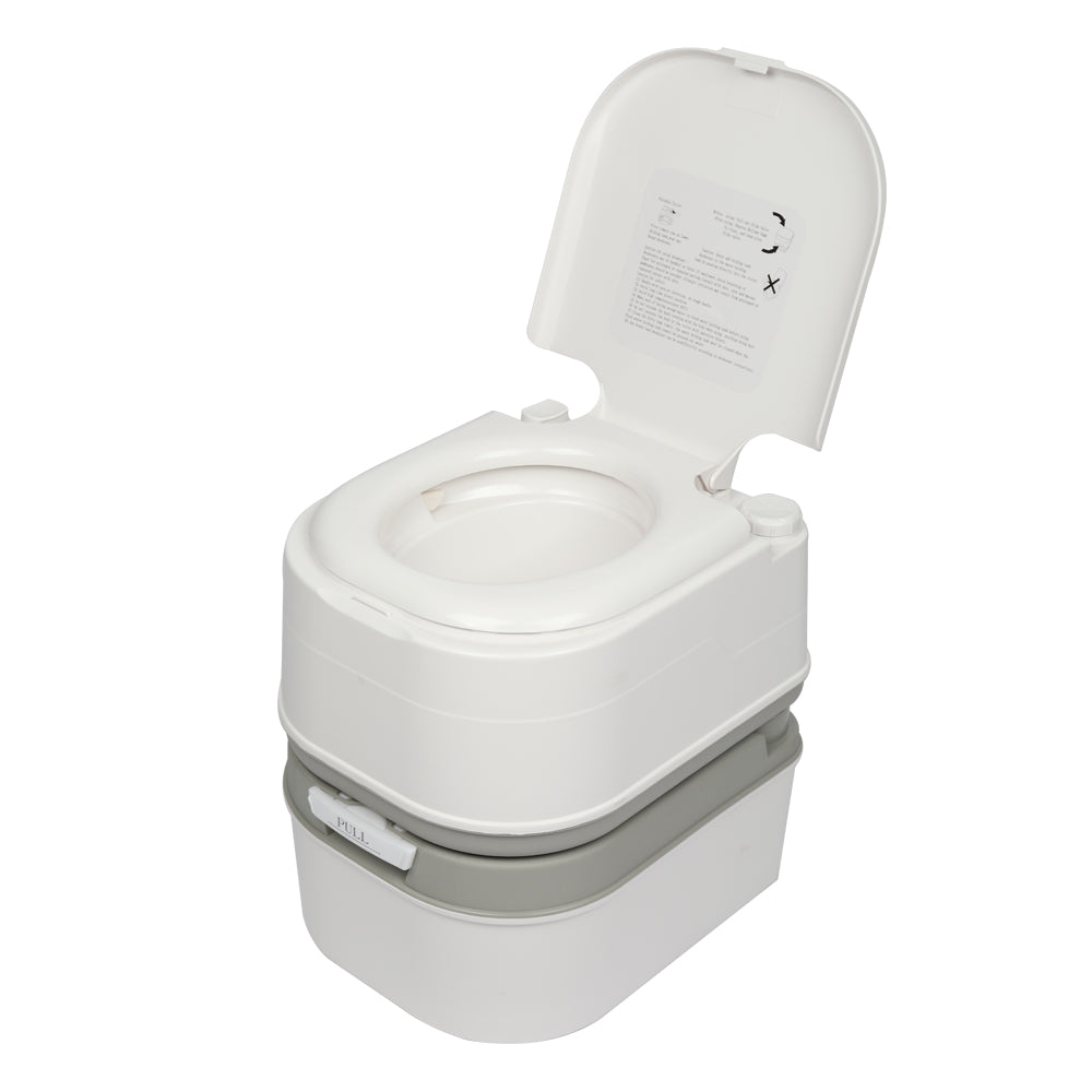 24L Portable Removable Flush Toilet Porcelain White