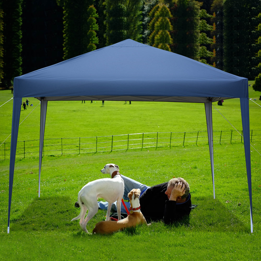 3 x 3m Practical Waterproof Right-Angle Folding Tent Top Quality - Blue