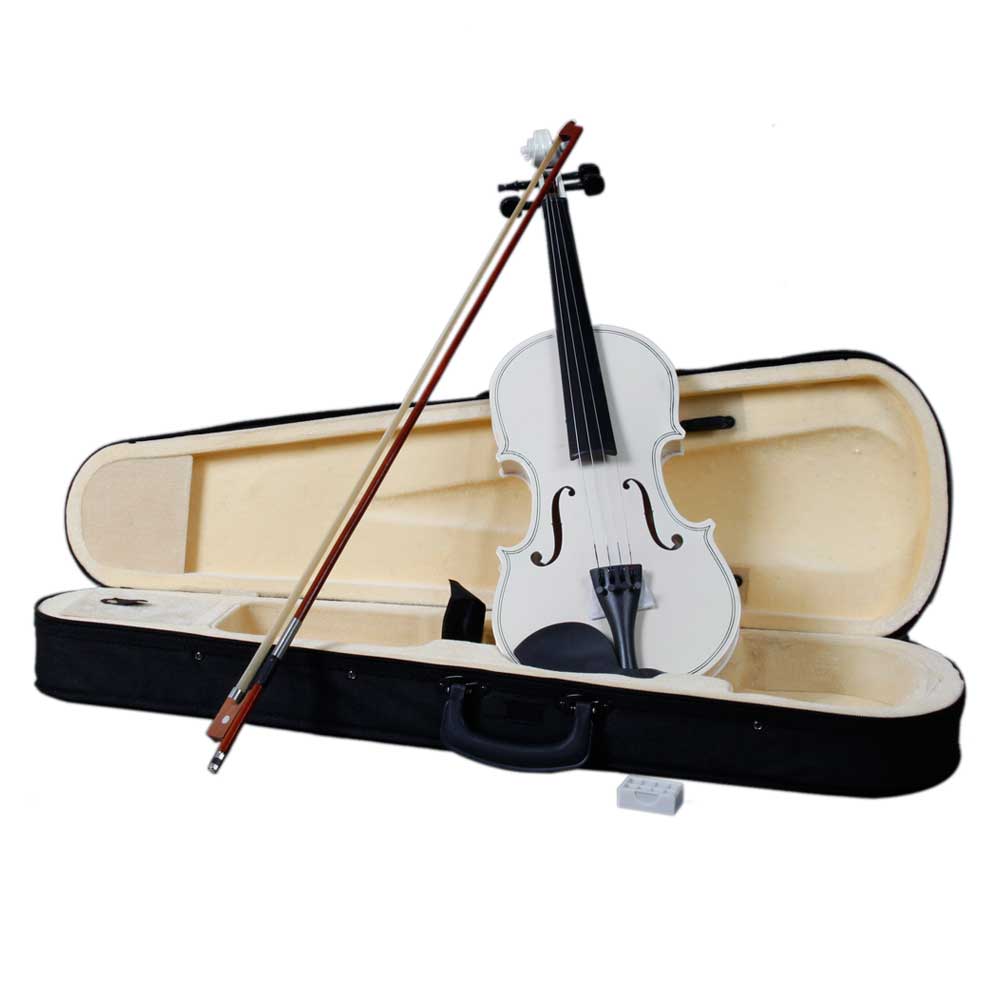 4/4 Acoustic Violin Case Bow Rosin White - LiamsBargains.co.uk