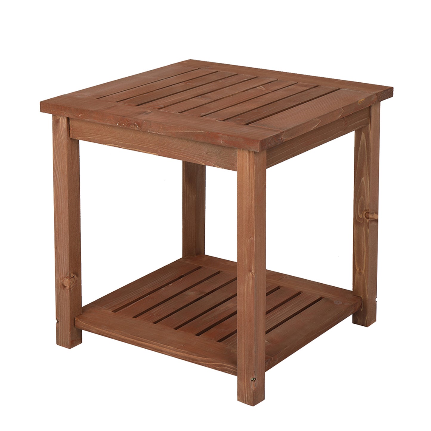 Square Wood Side Table - Carbonised Colour