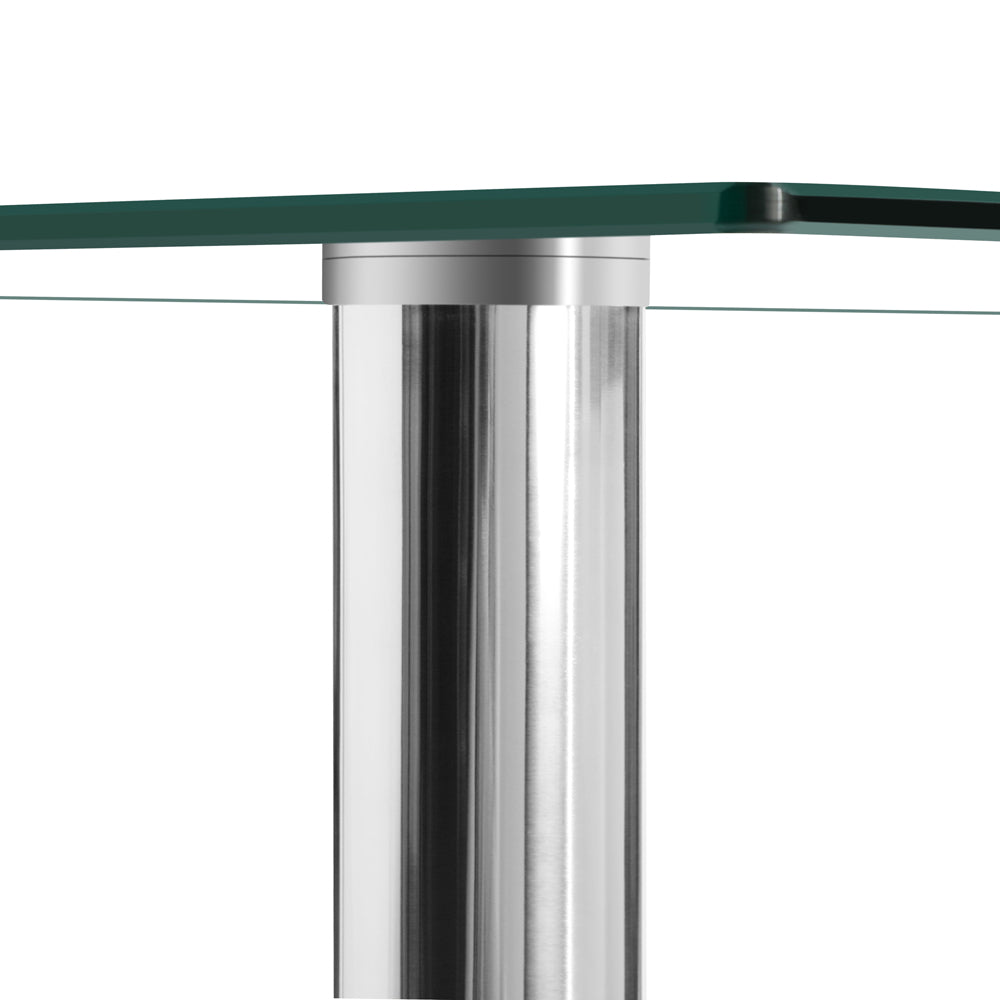 Simple to Assemble Transparent Glass Dinner Table