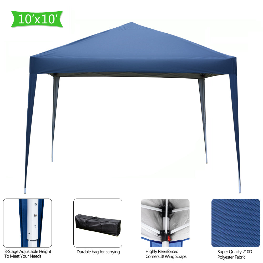 3 x 3m Practical Waterproof Right-Angle Folding Tent Top Quality - Blue