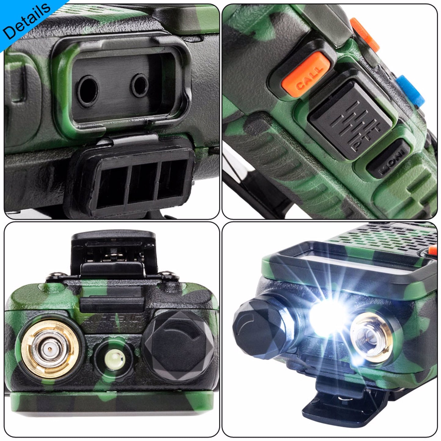 Baofeng 1.5" LCD 5W 144~146MHz / 430~440MHz Dual Band Walkie Talkie with 1-LED Flashlight Camouflage Color