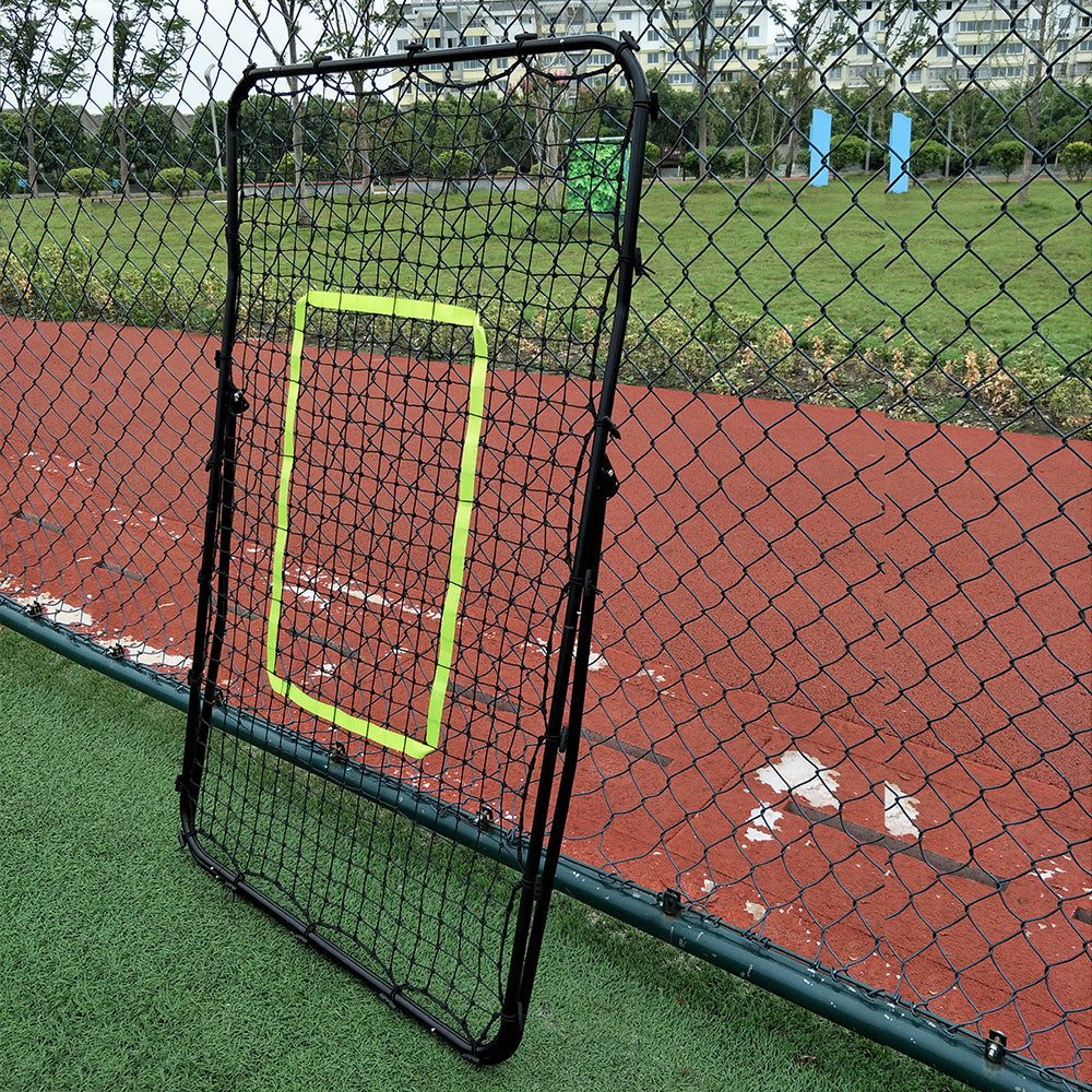 Professional Galvanized Steel Pipe Rebound Football / Baseball Goal - Black - LiamsBargains.co.uk