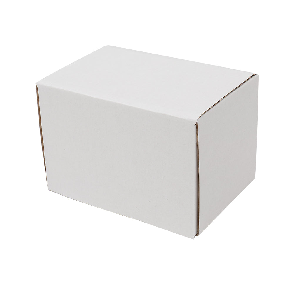 50 Corrugated Paper Boxes 6x4x4"（15.2*10*10cm）White Outside and Yellow Inside