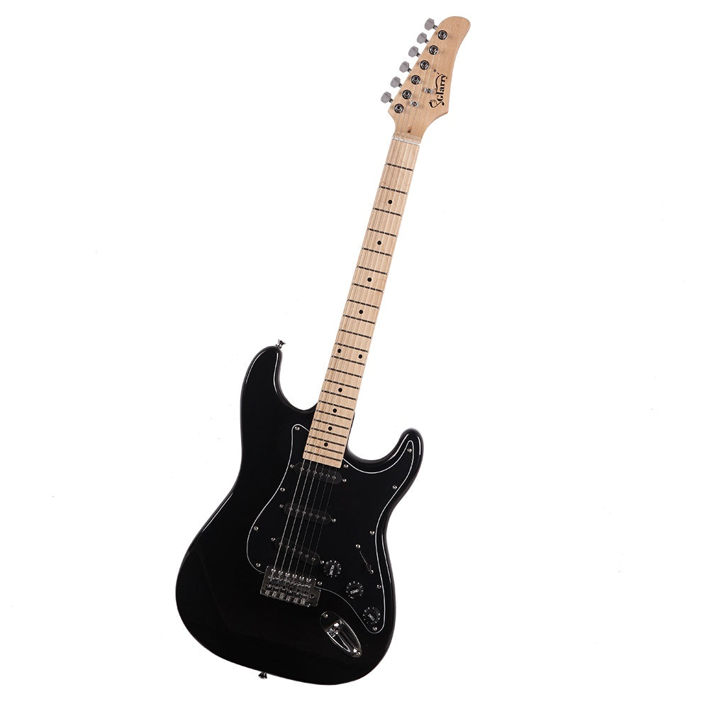 Glarry GST Stylish Electric Guitar with Black Pickguard Black in Colour- Full Kit