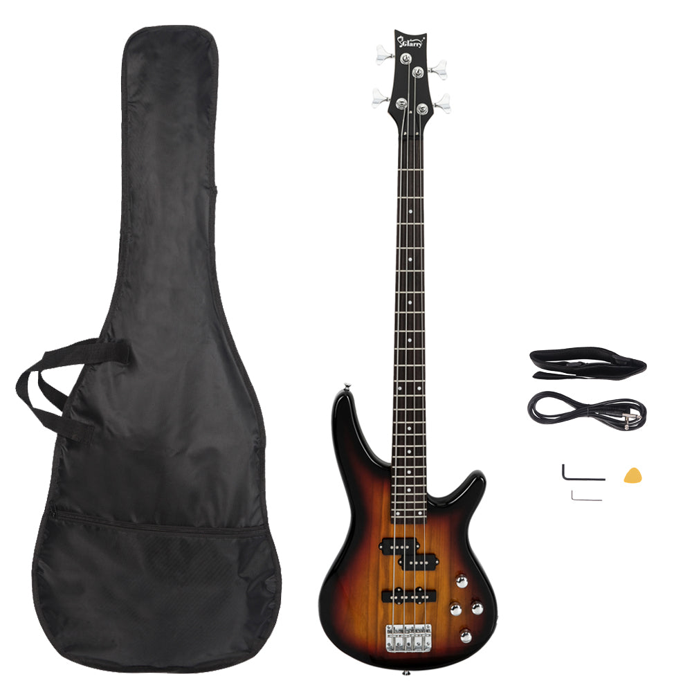 Glarry GIB Electric Bass Guitar Full Size 4 String Sunset Colour