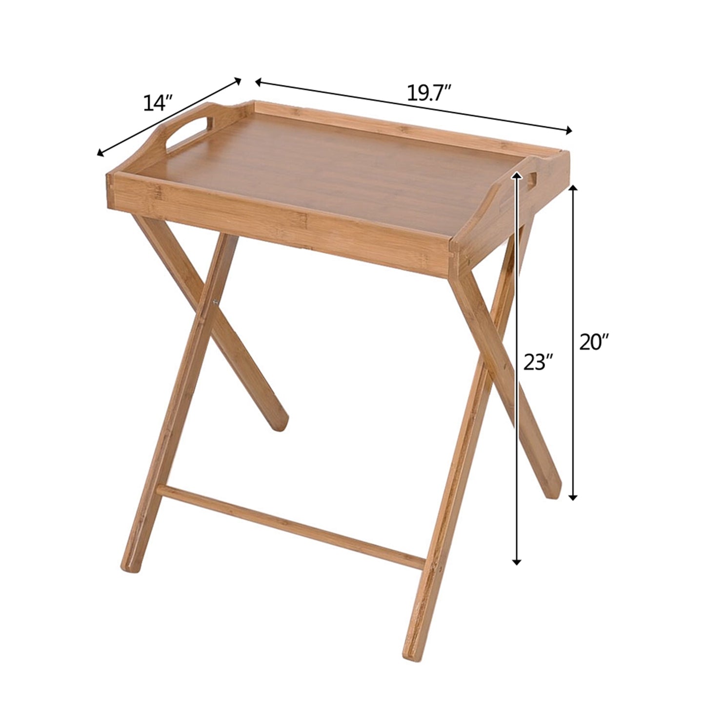 Individual Standing Folding Dining-table - Bamboo