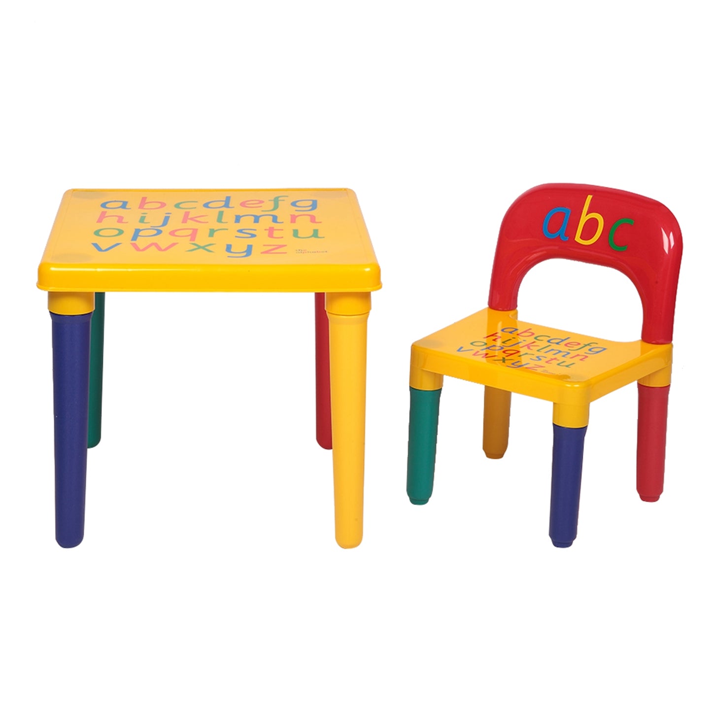 Children Letter Table Chair Set Yellow & Red