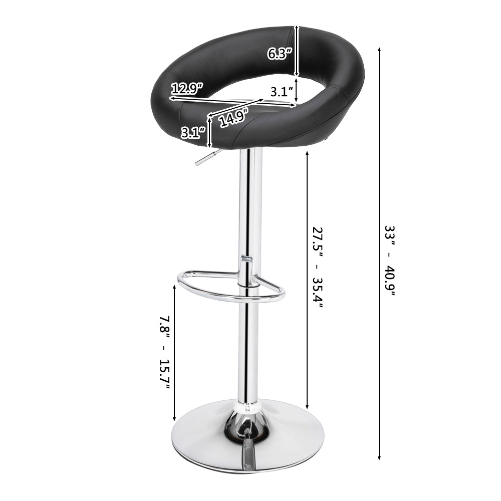 Moon Bay Round Cushion Computer Chair Bar Lift Chair Black