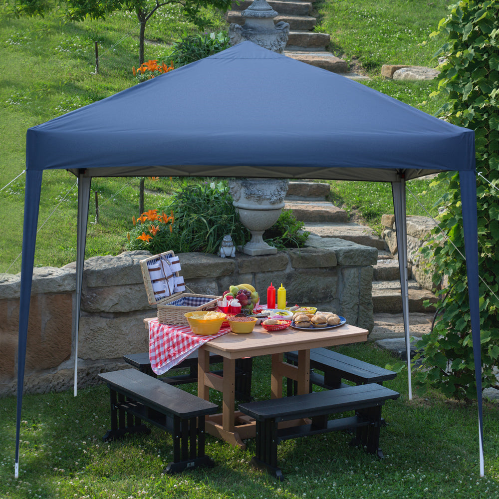 3 x 3m Practical Waterproof Right-Angle Folding Tent Top Quality - Blue