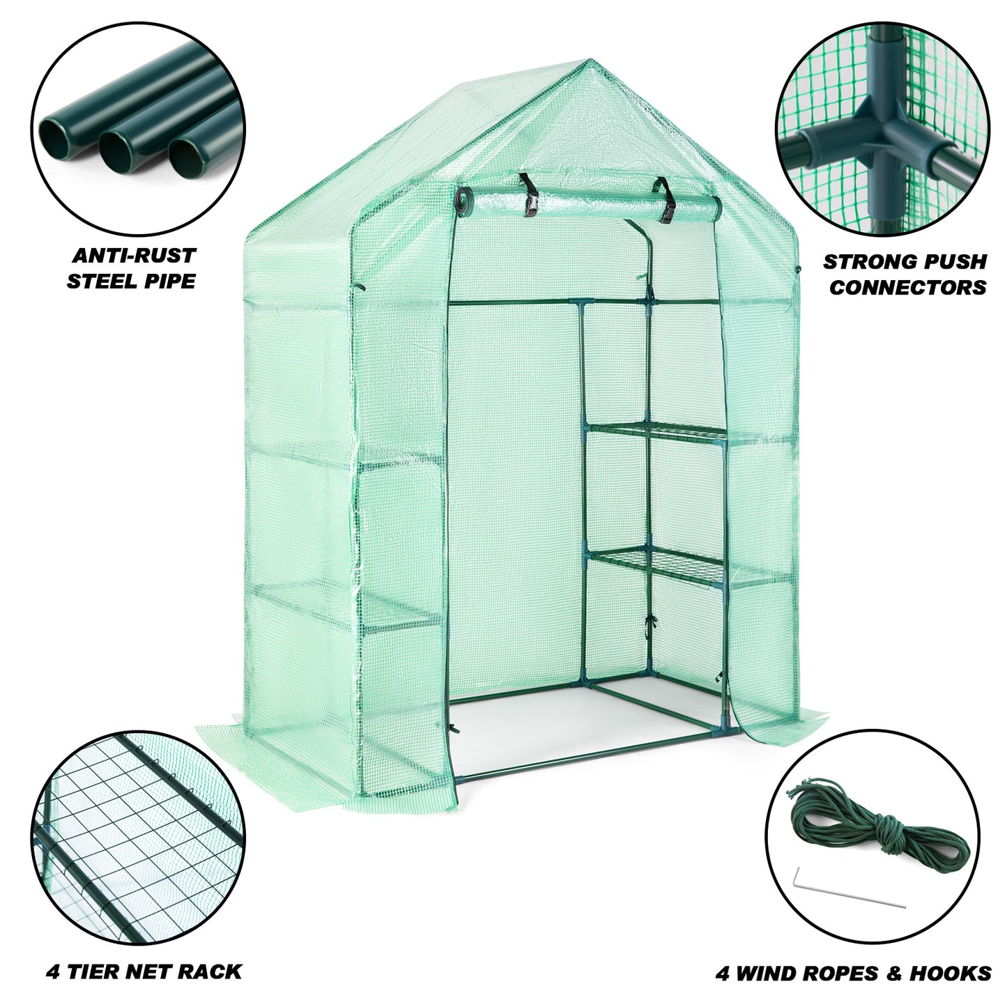 Walk in Greenhouse Low Cost Perfect for Small Gardens