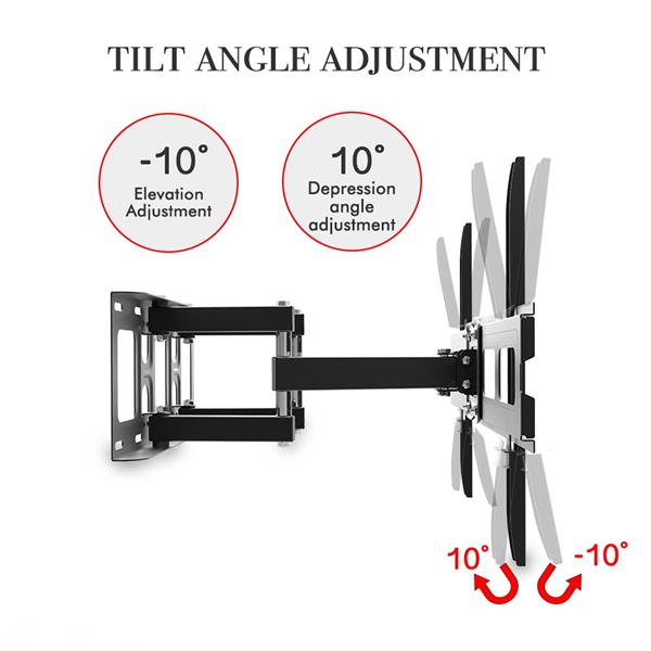 32-70 Inch Double Pendulum Large Base TV Stand Wall Bracket Tmds-101 Bearing 50Kg