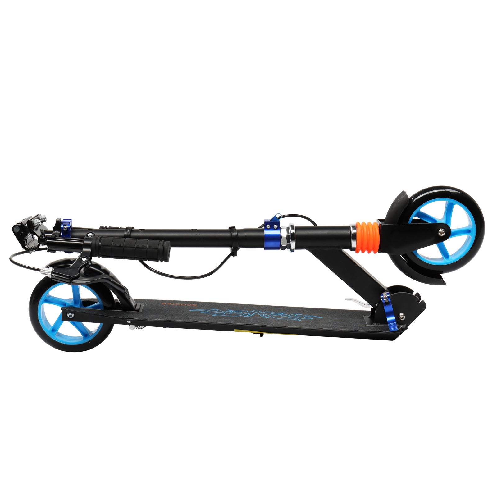 Scooter For Adult & Teens,3 Height Adjustable Easy Folding Blue - LiamsBargains.co.uk