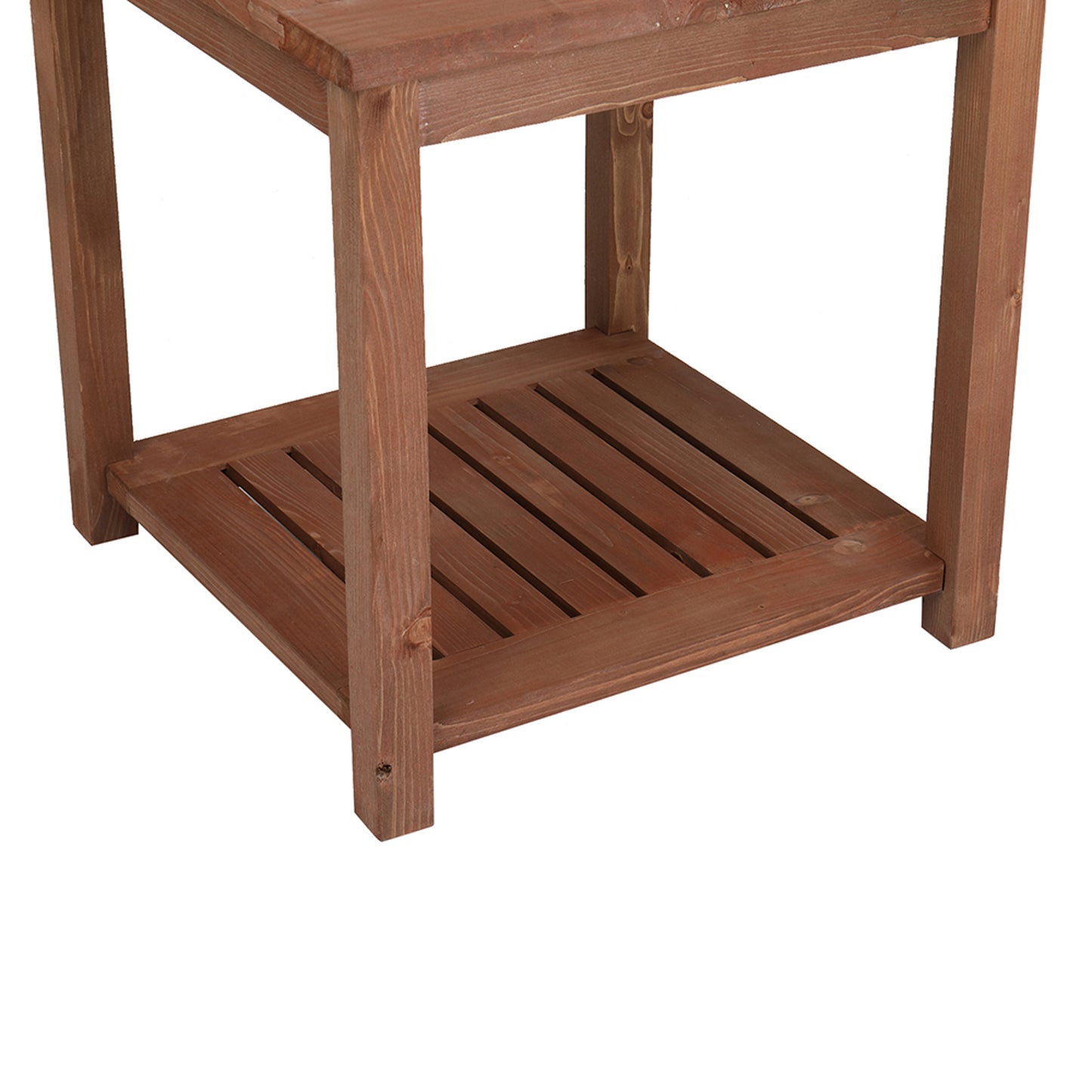 Square Wood Side Table - Carbonised Colour