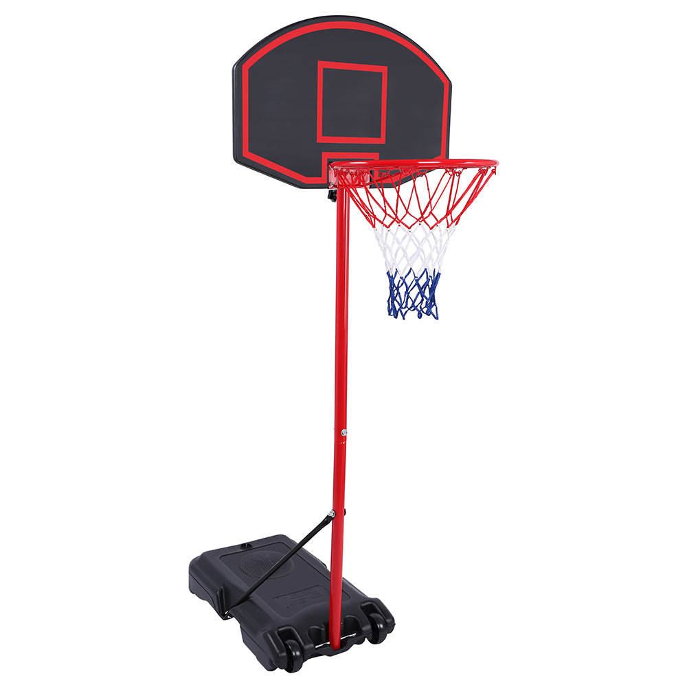 Portable Removable Adjustable Teenager Basketball Rack Black & Red - LiamsBargains.co.uk