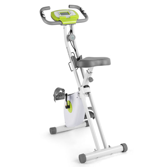 FitnessClub Exercise Bike with Resistance Bands and LCD Monitor