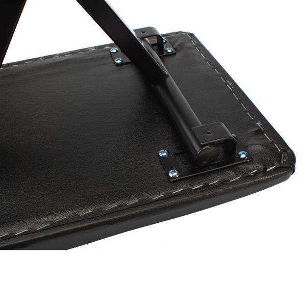 Glarry Adjustable Folding Piano Bench Stool Seat Black