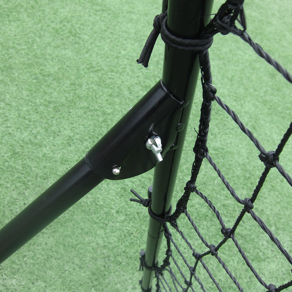 Professional Galvanized Steel Pipe Rebound Football / Baseball Goal - Black - LiamsBargains.co.uk