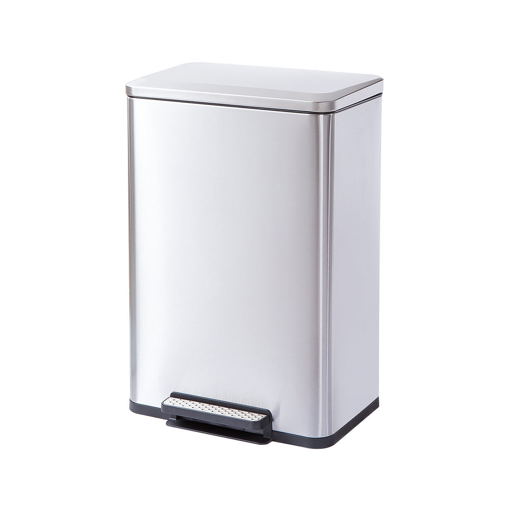 Rectangle, Stainless Steel, Soft-Close, Step Trash Can, 50L 13gal