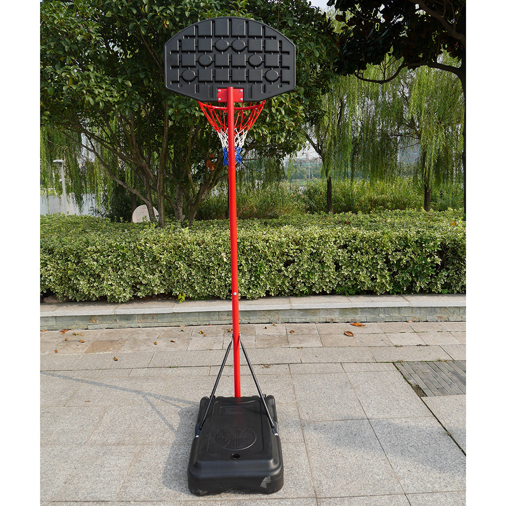 Portable Removable Adjustable Teenager Basketball Rack Black & Red - LiamsBargains.co.uk