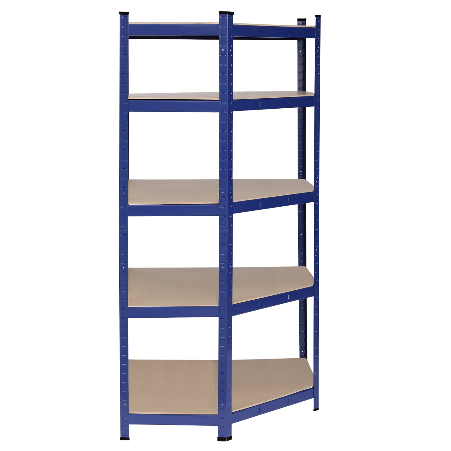 Heavy Duty Blue Metal Garage Corner Shelving Unit Shed Storage Shelves Boltless Shelf Rack