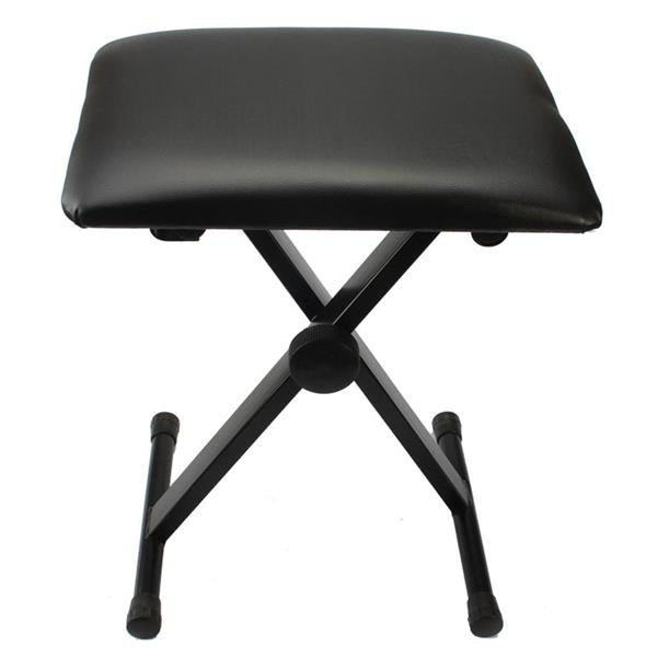 Glarry Adjustable Folding Piano Bench Stool Seat Black