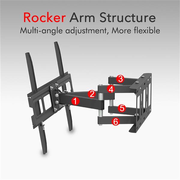 32-70 Inch Double Pendulum Large Base TV Stand Wall Bracket Tmds-101 Bearing 50Kg