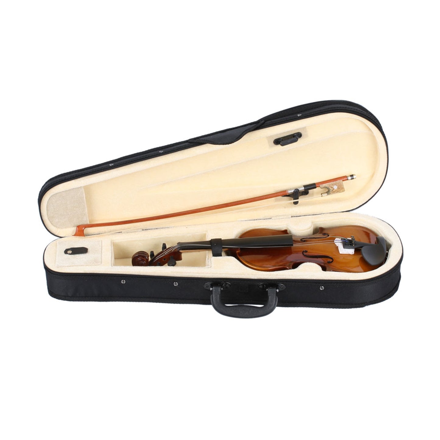 1/8 Acoustic Violin Case Bow Rosin Natural