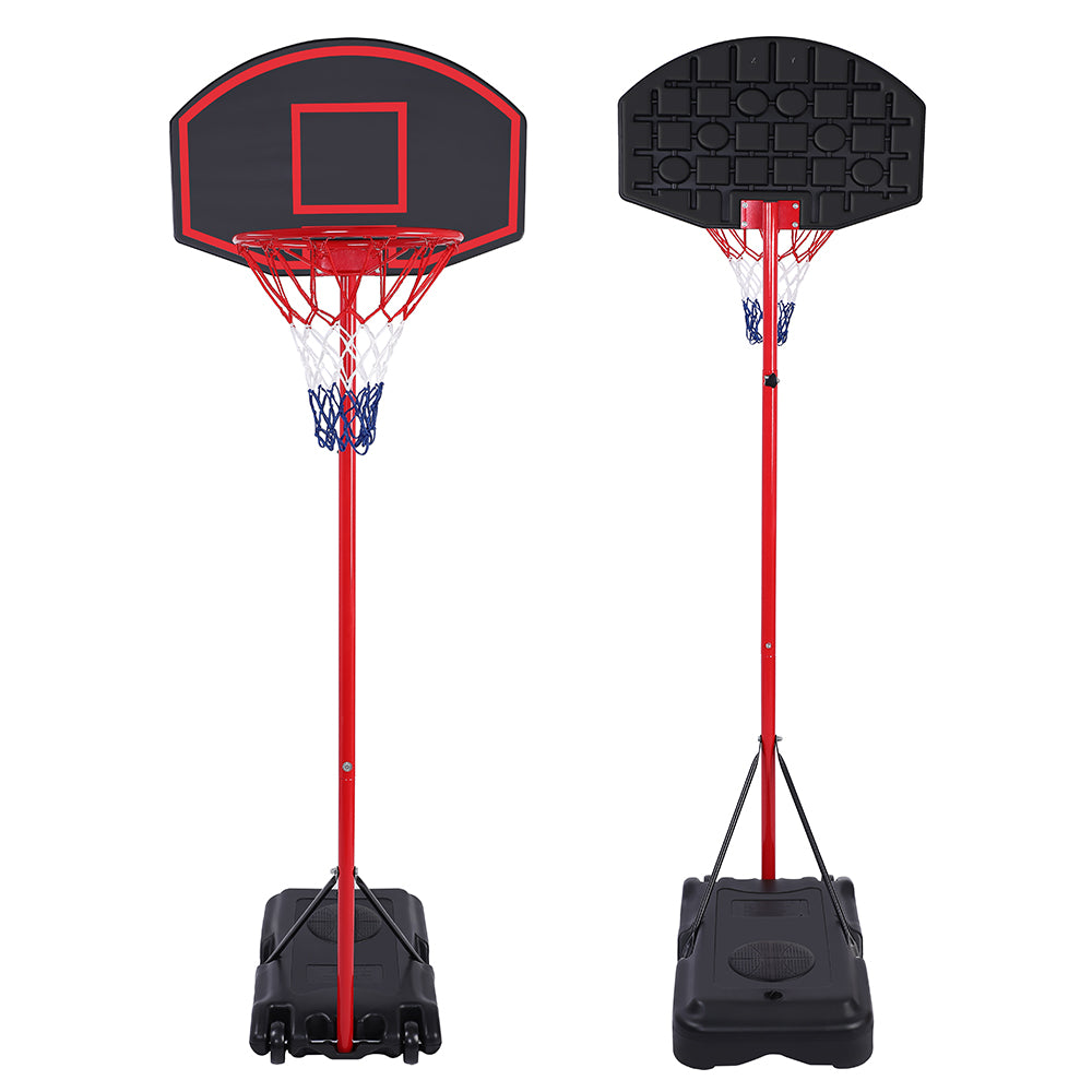 Portable Removable Adjustable Teenager Basketball Rack Black & Red - LiamsBargains.co.uk